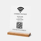 カスタムWiFi QR | 簡単ネットワークアクセス表示 アクリルサイン (傾斜)