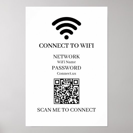 カスタムWiFi QR | 簡単ネットワークスキャン表示 ポスター (正面)