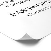 カスタムWiFi QR | WiFiコードはどこ？ ポスター (角)