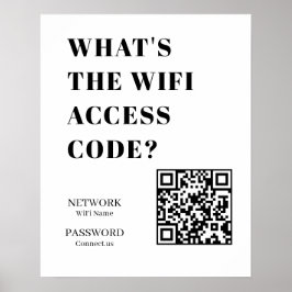 カスタムWiFi QR | WiFiコードはどこ？ ポスター