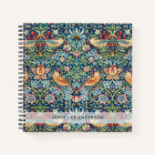 カスタムWilliam Morris Birds Pattern ノートブック (正面)