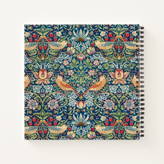 カスタムWilliam Morris Birds Pattern ノートブック (裏面)