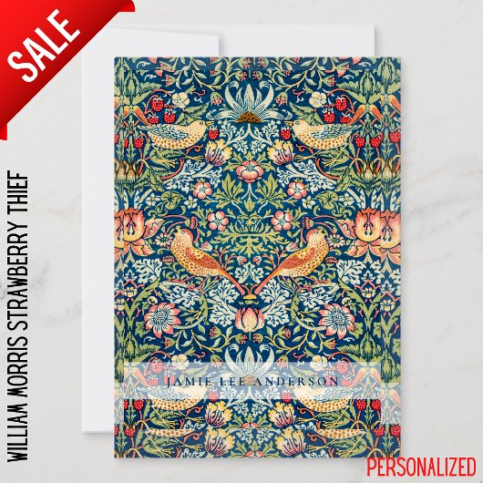 カスタムWilliam Morris Birds Pattern 招待状