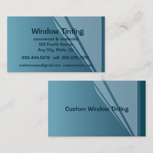 カスタムWindows Tintingのメンテナンス 名刺 (正面/裏面)