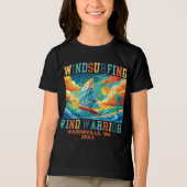 カスタムWindsurfingサーファーの場所の名前 トライブレンドＴシャツ (正面)