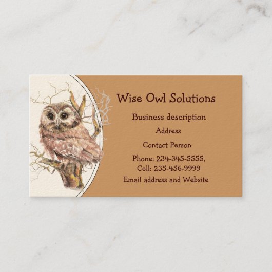 カスタムWise Owl Solutions名刺 名刺 (正面)