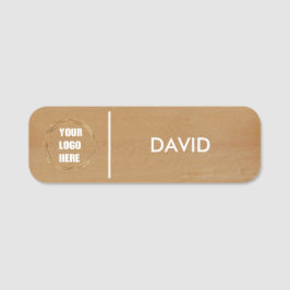 カスタムWood Business Logo Basic従業員スタッフ名 名札