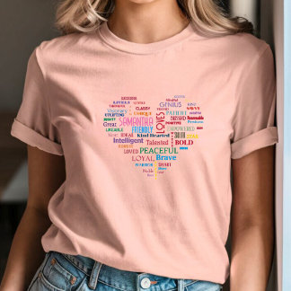 カスタムWord ArtハートKeepsake独自の単語を追加 Tシャツ
