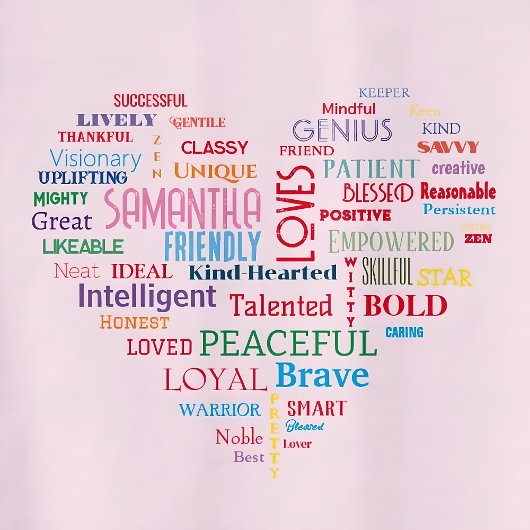 カスタムWord ArtハートKeepsake独自の単語を追加 Tシャツ