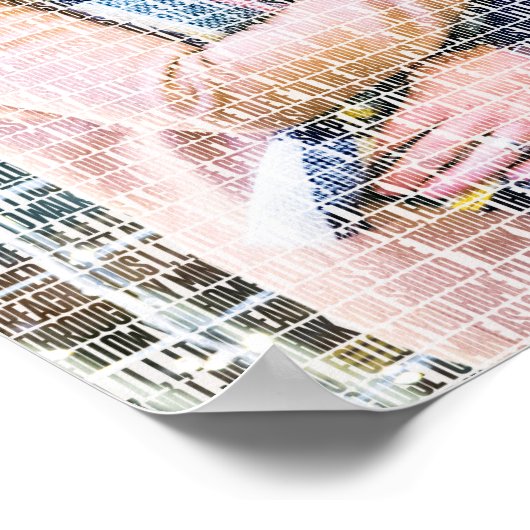 カスタムWord Art. Photo made by Words. ポスター (角)