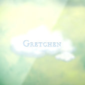 カスタムWord on Fluffy White Cloud No. 1 Fairytale ウィンドウサイン (シート3)