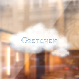 カスタムWord on Fluffy White Cloud No. 1 Fairytale ウィンドウサイン