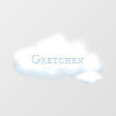 カスタムWord on Fluffy White Cloud No. 1 Fairytale ウィンドウサイン (シート)