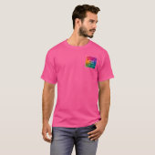 カスタムWow Pink Colorテンプレート画像ロゴの追加 Tシャツ (正面フル)