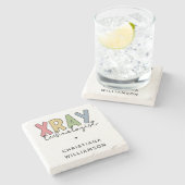 カスタムX線技術者X線技術ギフト ストーンコースター (横)