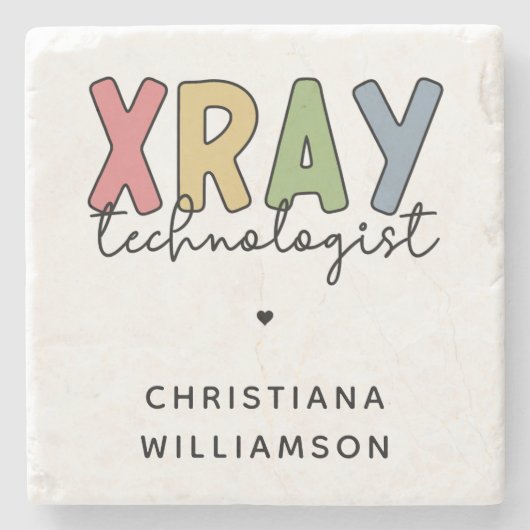 カスタムX線技術者X線技術ギフト ストーンコースター (正面)