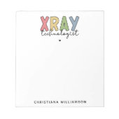 カスタムX線技術者X線技術ギフト ノートパッド (正面)