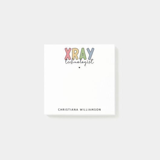 カスタムX線技術者X線技術ギフト ポストイット (正面)