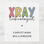 カスタムX線技術者X線技術ギフト ワインラベル (シングルラベル)