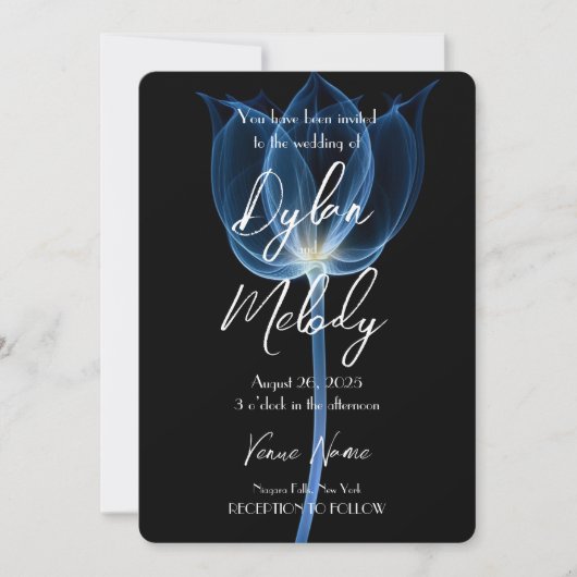 カスタムX線花 招待状 (正面)