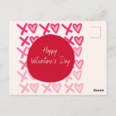 カスタムXOXOハッはっきりしたプモダンヴァレンティネスの日 ポストカード (裏面)