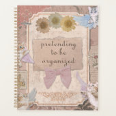 カスタムY2Kコケットエステティックおもしろいキャッガーリークピンク プランナー手帳 (正面)