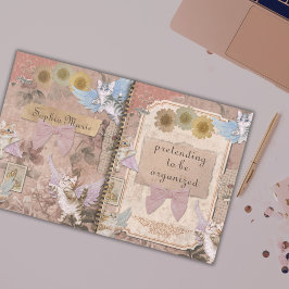 カスタムY2Kコケットエステティックおもしろいキャッガーリークピンク プランナー手帳