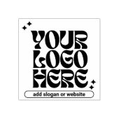 カスタムY2kビジネスロゴRetrowaveかわいい ラバースタンプ (インプリント)