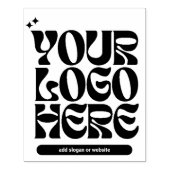 カスタムY2kビジネスロゴRetrowave ラバースタンプ (インプリント)