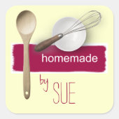 カスタムYOUステッカーによる手作り スクエアシール (正面)