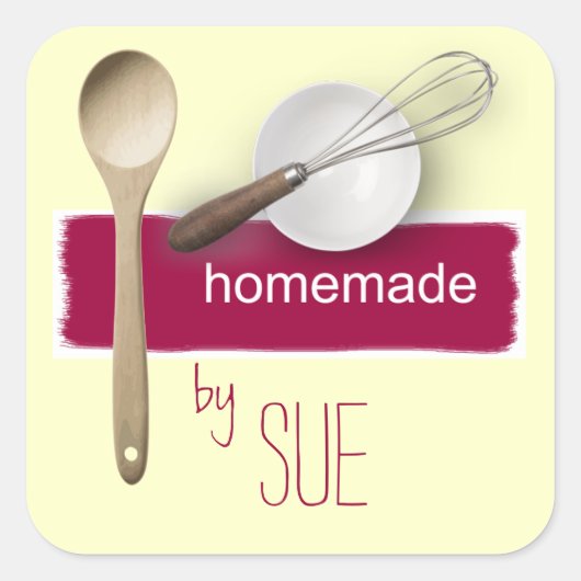 カスタムYOUステッカーによる手作り スクエアシール (正面)