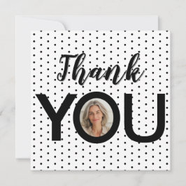 カスタムYou Black & White Dotsの写真 サンキューカード
