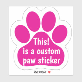 カスタムYou Paw印刷ホットピンクカーウィンドウデカール シール