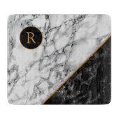 カスタムYour Letter Marbleデザイン切削盤 カッティングボード (正面)