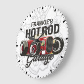 カスタムYOUR NAME 改造パーソナライズされた Garage Car ラージ壁時計 (傾斜)