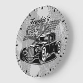 カスタムYOUR NAME 改造 Coupe Speed Shop Garage ラージ壁時計 (傾斜)