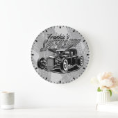 カスタムYOUR NAME 改造 Coupe Speed Shop Garage ラージ壁時計 (ホーム)