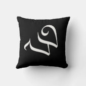 カスタムYour Pet Photoモノグラムの白黒 クッション (裏面)