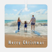 カスタムYour Photo パーソナライズされた Christmas Ornament メタルオーナメント (裏面)