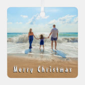 カスタムYour Photo パーソナライズされた Christmas Ornament メタルオーナメント (正面)