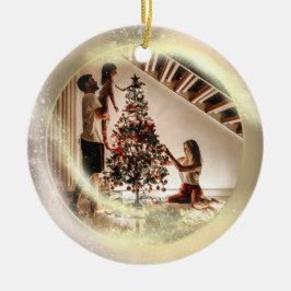 カスタムYour Photo Christmas Tree Decor gift セラミックオーナメント