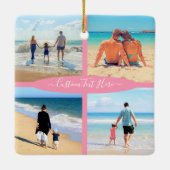 カスタムYour Photo Collage文字クリスマス装飾 セラミックオーナメント (裏面)