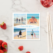 カスタムYour Photo Collage and文字ナプキンス スタンダードカクテルナプキン (インサイチュ)