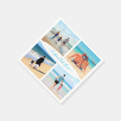 カスタムYour Photo Collage and文字ナプキンス スタンダードカクテルナプキン (角)