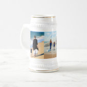 カスタムYour Photo Collage Beer Stein パーソナライズされた ビールジョッキ (正面左)