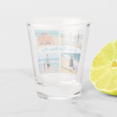 カスタムYour Photo Collage Shot Glass Giftと文字 ショットグラス (裏面)