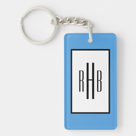 カスタムYOUR Photo & Monogram Keychainピンナップガール キーホルダー (正面)