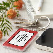 カスタムYOUR Photo & Monogram Keychainピンナップガール キーホルダー (正面右)