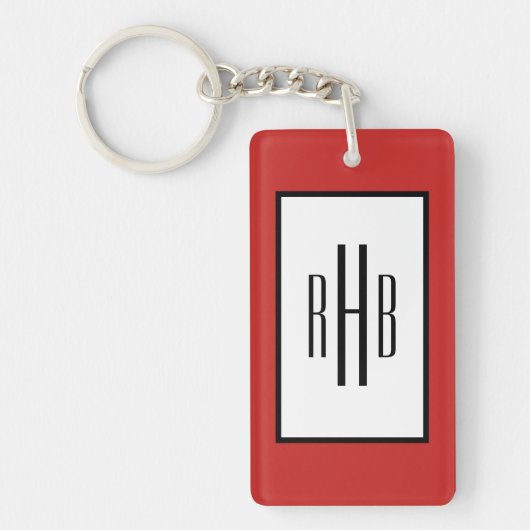 カスタムYOUR Photo & Monogram Keychainピンナップガール キーホルダー (正面)