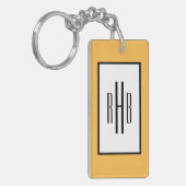 カスタムYOUR Photo & Monogram Keychainピンナップガール キーホルダー (正面左)